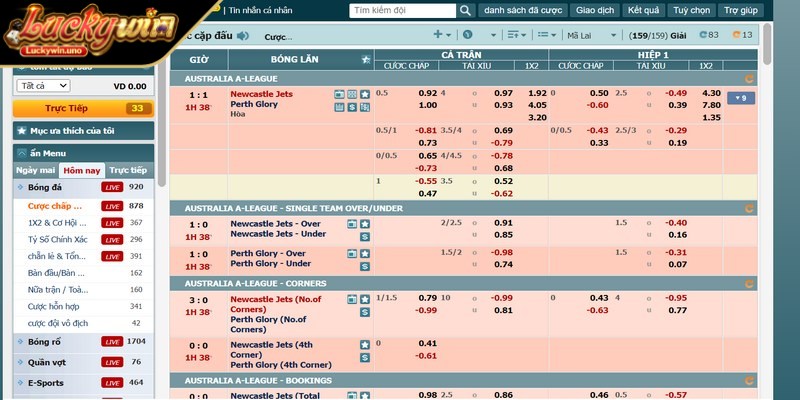 Hướng dẫn cách thức cá cược thể thao Luckywin 