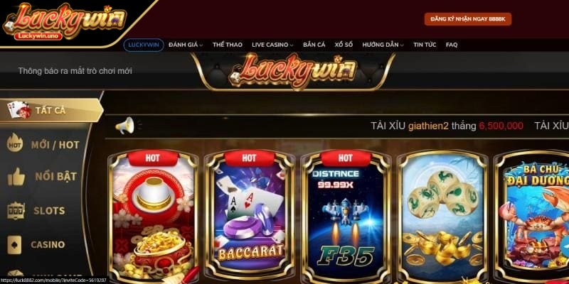 Bet thủ truy cập trang chủ sân cược để thực hiện đăng ký Luckywin