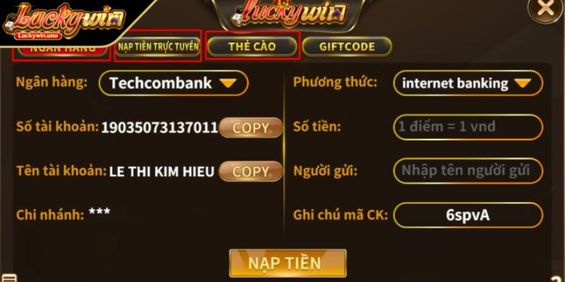 Điểm danh các điều kiện cần khi nạp tiền Luckywin 