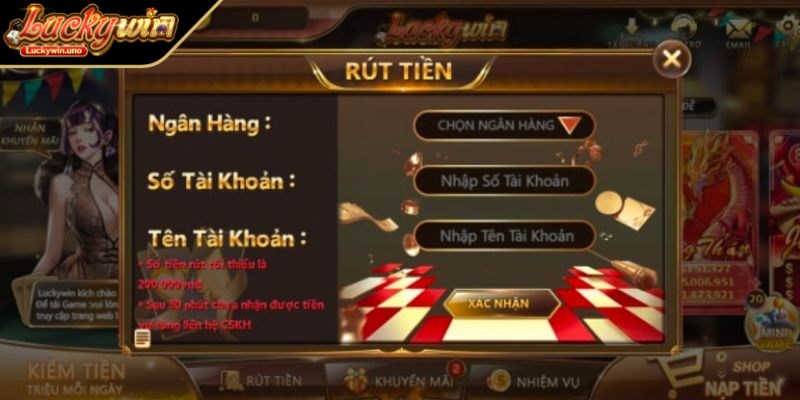 Những phương pháp rút tiền Luckywin về túi cực chi tiết 